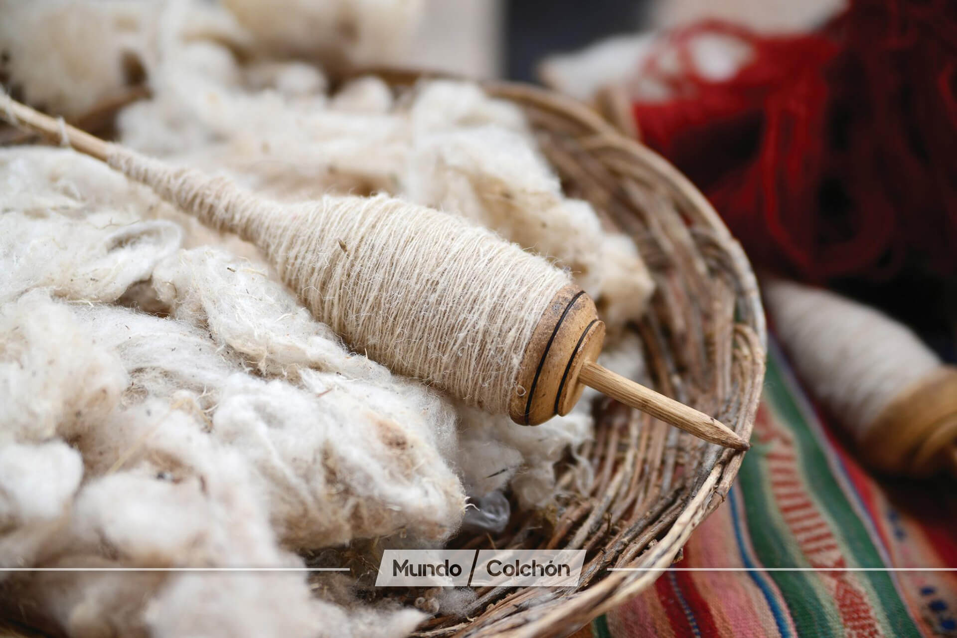 materiales de un colchón natural: lana